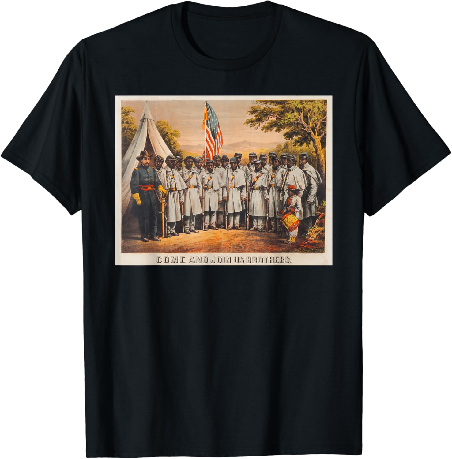 Vintage African American Black History Civil War Soldiers TShirt